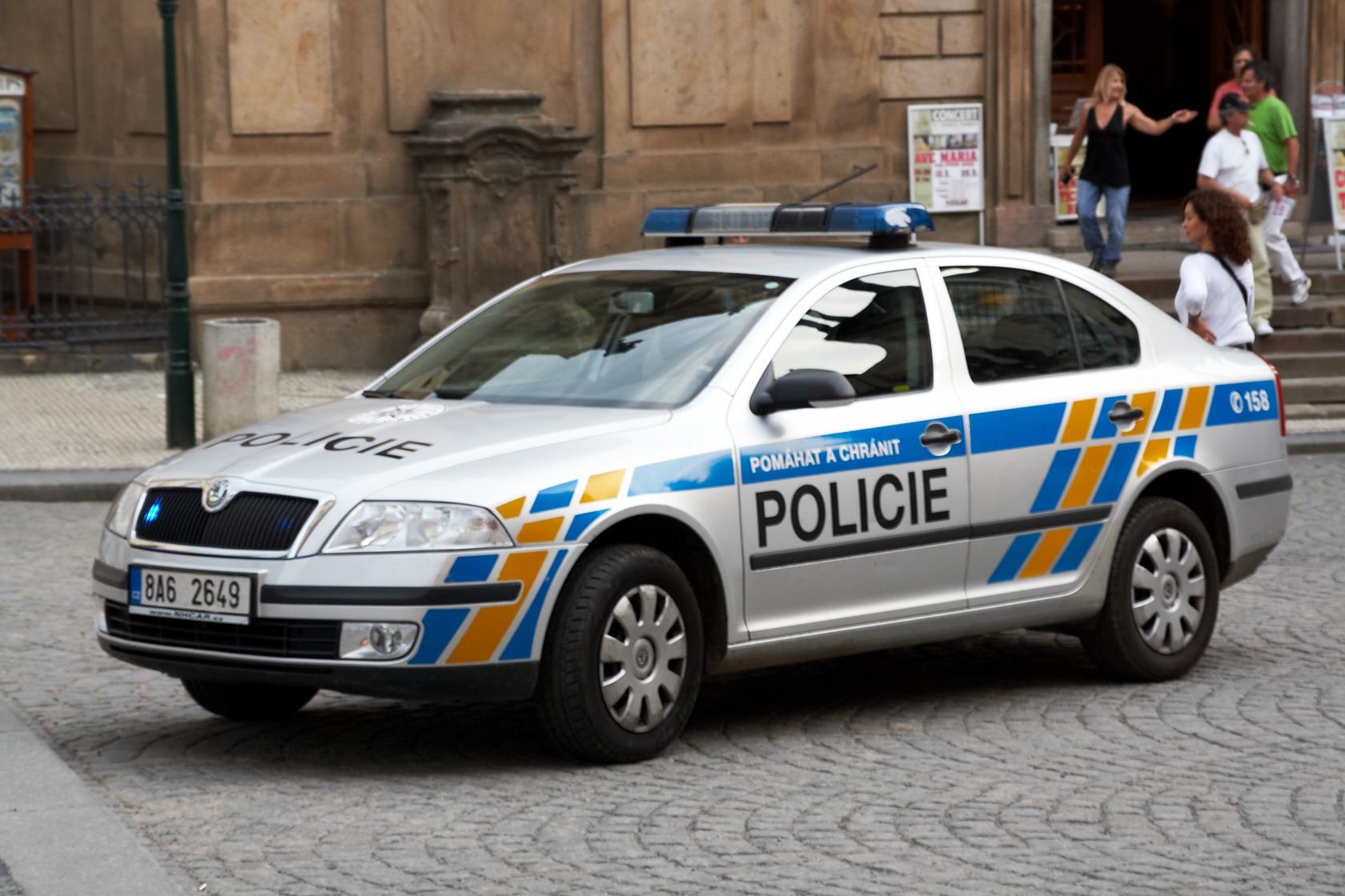 Polizeiauto in Prag
